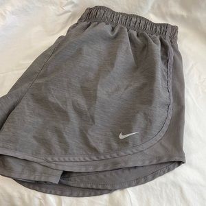 Women’s Nike charcoal gray running shorts dri-fit